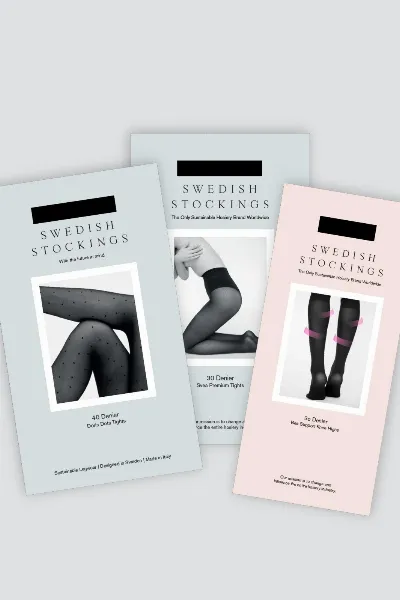 Swedish Stockings Swedish Stockings Damen vegan Favoritenset: Doris, Svea & Bea Kniestrümpfe