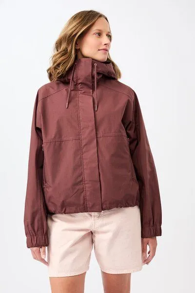 LangerChen LangerChen Kurze Regenjacke mit Reissverschlußtasche