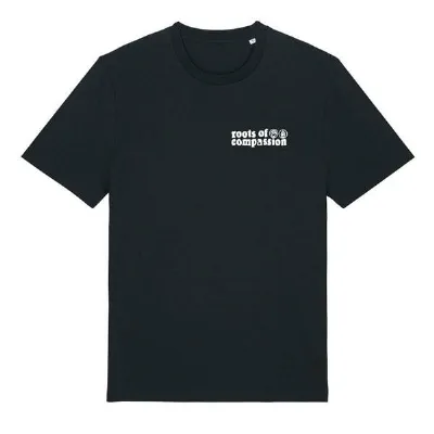 roots of compassion roots of compassion T-Shirt Freedom Vögel Backprint - gerader Schnitt - Freiheit, Frieden, Tiere