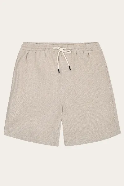 KnowledgeCotton Apparel KnowledgeCotton Apparel Herren vegan Shorts Fig Loose Bouclé Light Feather Gray