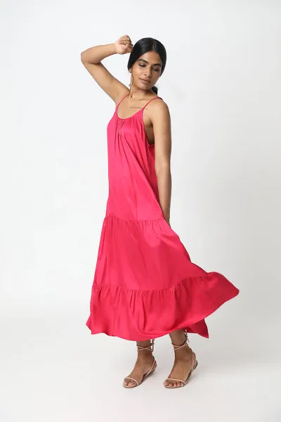 Neu Nomads Neu Nomads Damen vegan Kleid Barcelona Fuchsia