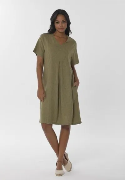 ORGANICATION ORGANICATION Kleid aus LENZING ECOVERO Viskose und Leinen