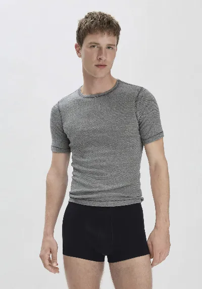hessnatur hessnatur Herren Pants Regular Cut im 3er-Pack COTTON MIX aus Bio-Baumwolle - schwarz - Größe 4 = S