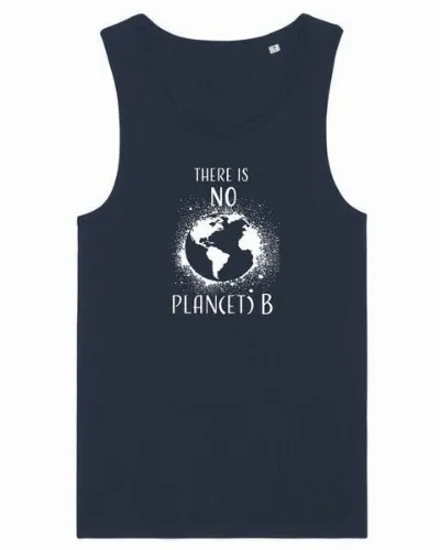 Human Family Human Family Herren Sommer Tanktop aus Bio Baumwolle Wake - No Planet B