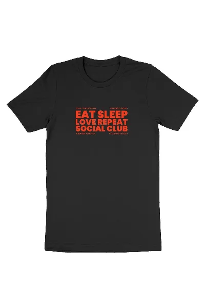 Oat Milk Club Oat Milk Club Damen vegan T-Shirt Eat Sleep Love Repeat