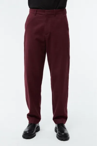 Givn Givn Herren vegan Hose Flanell Helge Burgundy