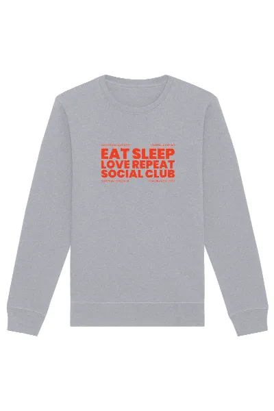 Oat Milk Club Oat Milk Club Damen vegan Sweatshirt Eat Sleep Love Repeat Heather Grey
