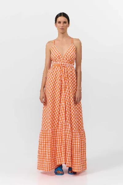 SUITE13LAB SUITE13LAB Damen vegan Kleid Mp Lang Karo