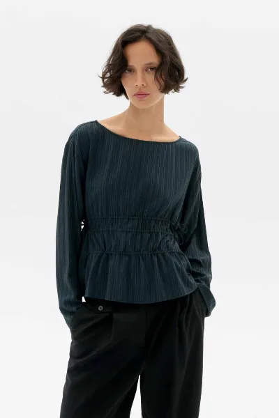 Thinking MU Bluse Devin Gr&uuml;n