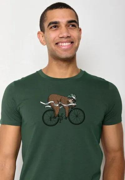 GreenBomb GREENBOMB Animal Finish Sloth Guide - Sportliches T-Shirt aus Bio-Baumwolle / hochwertiger Print / GOTS / Fair & Vegan