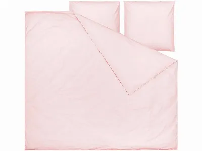 MELA MELA Bio-Bettwäsche 'BHANU' aus Perkal, 3-tlg., 240 x 220/80 x 80 cm, berry blush