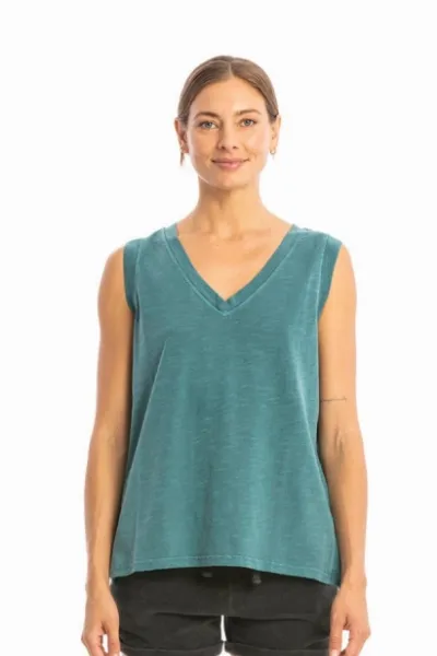 RAVENS VIEW IBIZA RAVENS VIEW IBIZA Damen vegan Top Marea Aqua Green