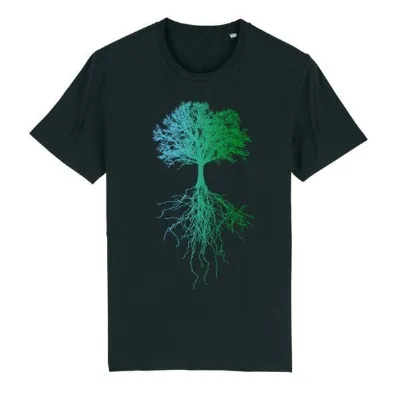 roots of compassion roots of compassion Baum T-Shirt bio & fair & vegan - gerader Schnitt - Wurzeln, Natur