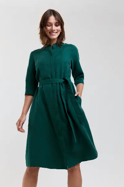 AYANI AYANI Damen vegan Kleid Shirt Anne Waldgrün