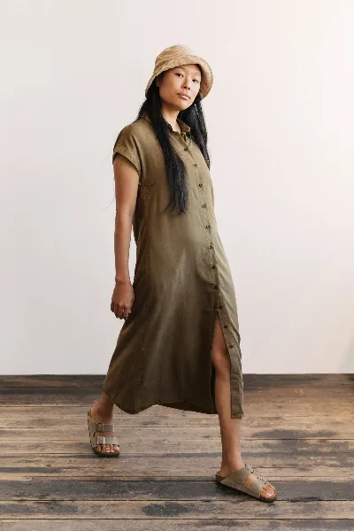 TWOTHIRDS TWOTHIRDS Damen vegan Kleid Takamaka Olive