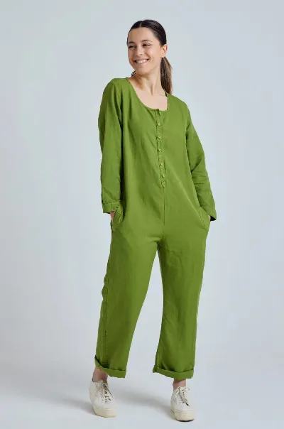 Flax and Loom Flax and Loom Damen vegan Jumpsuit Clara Spring Green