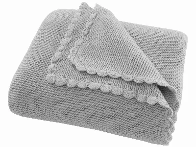 Hans Natur Kuscheldecke für Erwachsene Bio-Baumwolle grey Maße 130 x 170 c