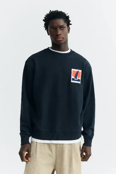 thinking mu Thinking MU Herren vegan Sweatshirt Patched Optimist Leon
