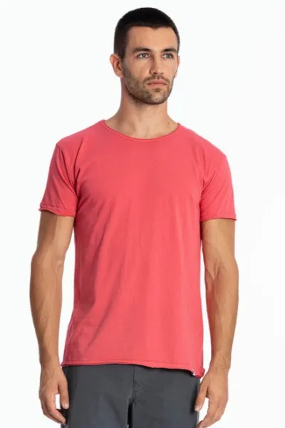 RAVENS VIEW IBIZA RAVENS VIEW IBIZA Herren vegan T-Shirt Rundhalsausschnitt Wild Flamingo Rosa