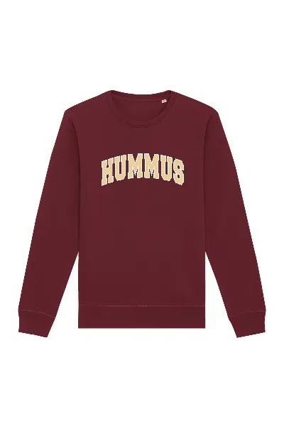 Oat Milk Club Oat Milk Club Damen vegan Sweatshirt Hummus Unisex Maroon