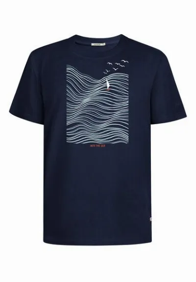 GreenBomb GREENBOMB Nature Sea Vibes Fusion - Lässiges T-Shirt aus Bio-Baumwolle / hochwertiger Print / GOTS / Fair & Vegan