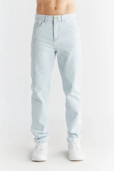 Evermind Evermind Herren vegan Jeans Straight Fit Eisblau
