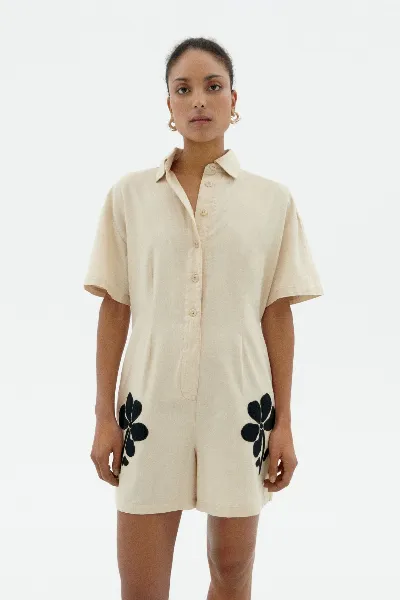 thinking mu Thinking MU Damen vegan Playsuit Roberta Ecru