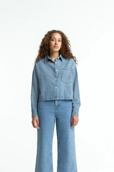 Kings of Indigo Jeanshemd Quinn Blau
