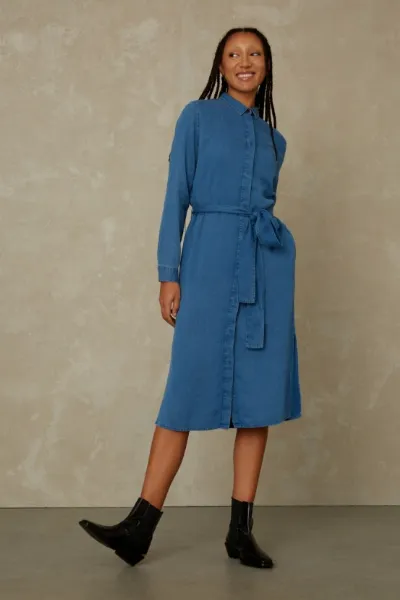 Kings Of Indigo Kings of Indigo Damen vegan Kleid Maggy Indigo Struktur