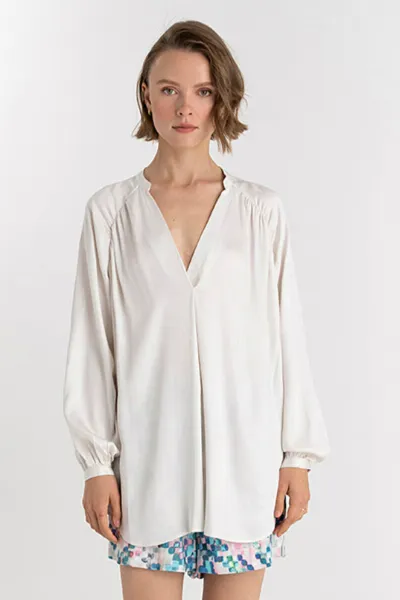 Neu Nomads Neu Nomads Damen vegan Bluse Sunita Schnee