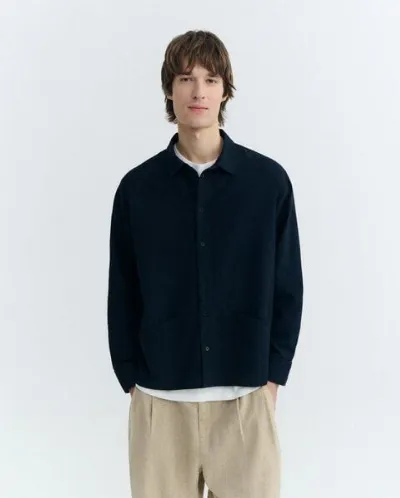 thinking mu thinking mu Navy Jim Shirt