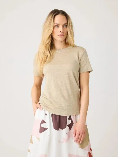 KnowledgeCotton Apparel KnowledgeCotton Apparel Regular Damen T-Shirt aus Bio-Leinen