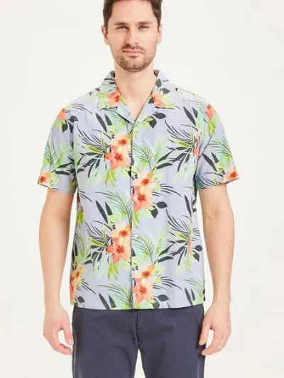 KnowledgeCotton Apparel KnowledgeCotton Apparel KCA Hemd wave cuban collar