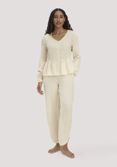hessnatur hessnatur Damen Musselin Schlafhose Regular PURE COMFORT aus Bio-Baumwolle