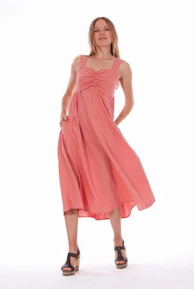 RAVENS VIEW IBIZA RAVENS VIEW IBIZA Damen vegan Kleid Audrey Clay Rot