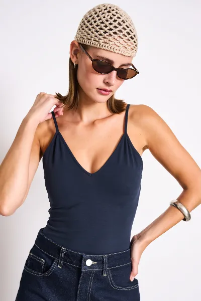 JAN N JUNE JAN 'N JUNE Damen vegan Top Matilda Nightfall