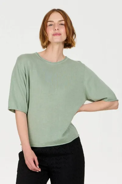 KOMODO KOMODO Damen vegan T-Shirt Camille Salbei Grün