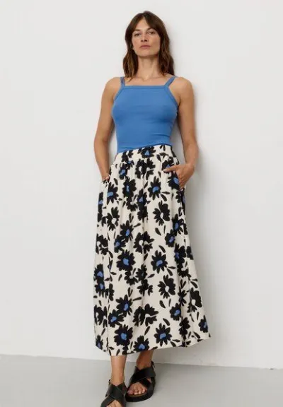 recolution Damen Rock aus Leinen und LENZING ECOVERO Viskose Mix - FENNEL BLOOM - recolution