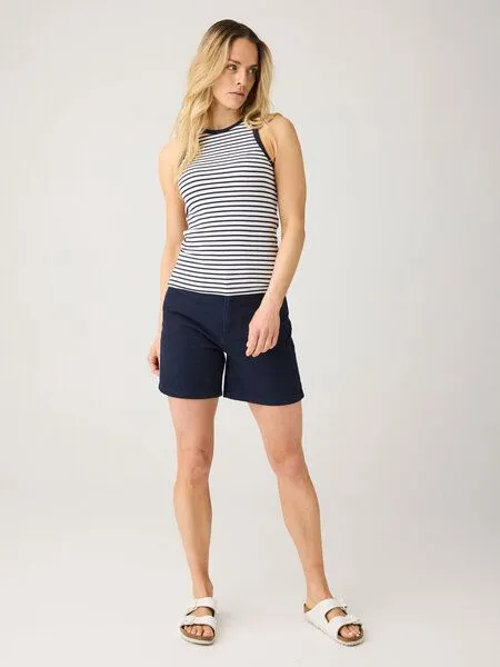 KnowledgeCotton Apparel KnowledgeCotton Apparel GALE gerade Mid-Rise Twill 5-Pocket-Shorts - GOTS/Vegan