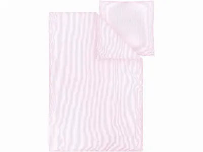 MELA MELA Bio-Bettwäsche 'MAJULI STRIPES' aus Perkal, 2-tlg., 135x200/80x80 cm, rose/natur