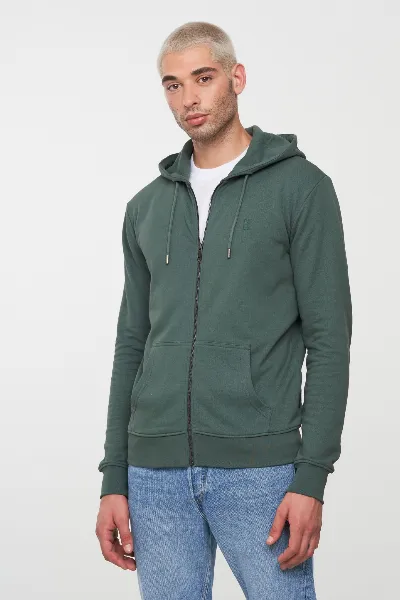 recolution Recolution Herren vegan Hoodie Mit ReiÃŸverschluss Birke Eukalyptus