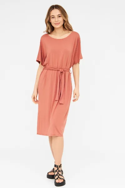Widda Widda Damen vegan Kleid Anna Apricot