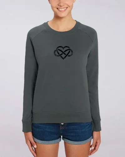 Human Family Human Family Bio Damen Rundhals Sweatshirt Feel - Endless Love - in 7 Farben