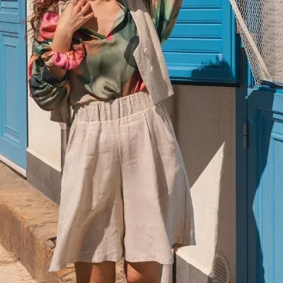 WiDDA berlin WiDDA berlin Beige Bermuda-Shorts INDI aus Leinen