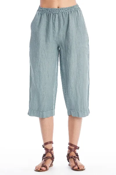 RAVENS VIEW IBIZA RAVENS VIEW IBIZA Damen vegan Leinenhose Elly Chinois Grün