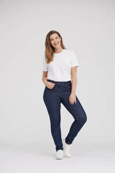LAURIE LAURIE Damen vegan Laura Slim Ml - Dunkelblauer Denim