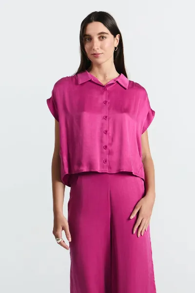 SUITE13LAB SUITE13LAB Damen vegan Hemd Sur Magenta