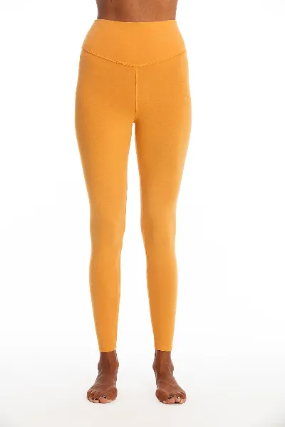 RAVENS VIEW IBIZA RAVENS VIEW IBIZA Damen vegan Yoga Legging Plus Gold Sand Gelb
