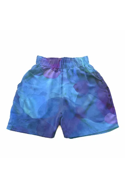 WiDDA WiDDA Damen vegan Shorts Shorti Dark Clouds Blau