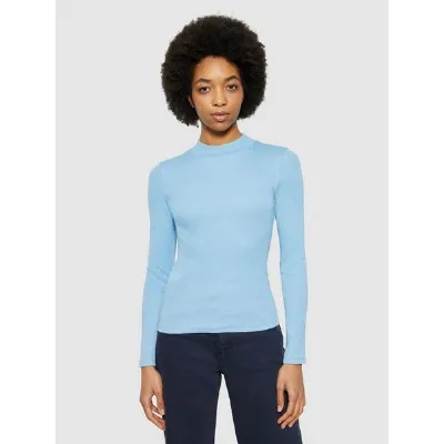 KnowledgeCotton Apparel KnowledgeCotton Apparel Langarmshirt - Rib high neck long sleeved - aus Bio-Baumwolle
